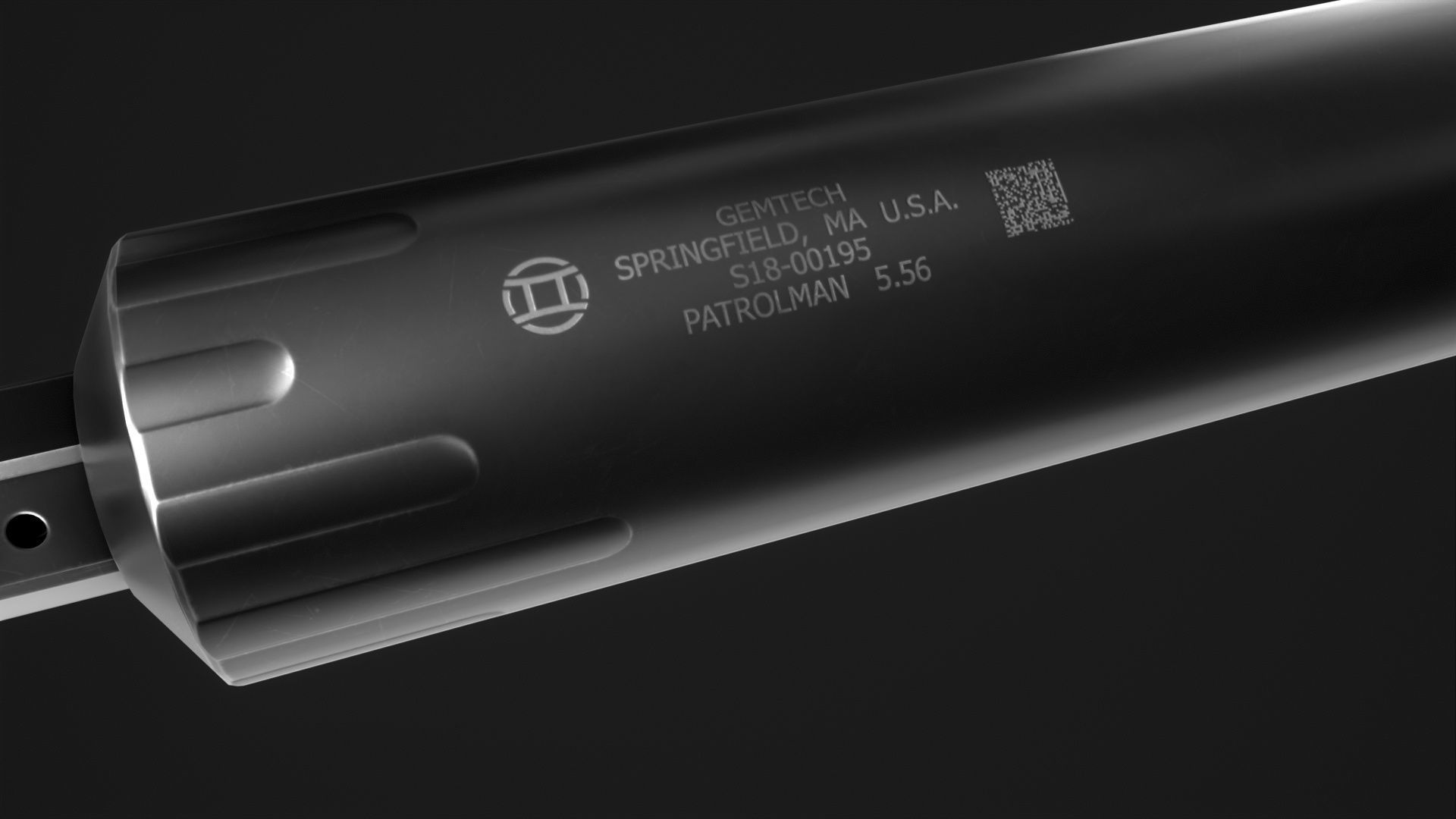 Gemtech Patrolman Suppressor Low-poly 3D model_6