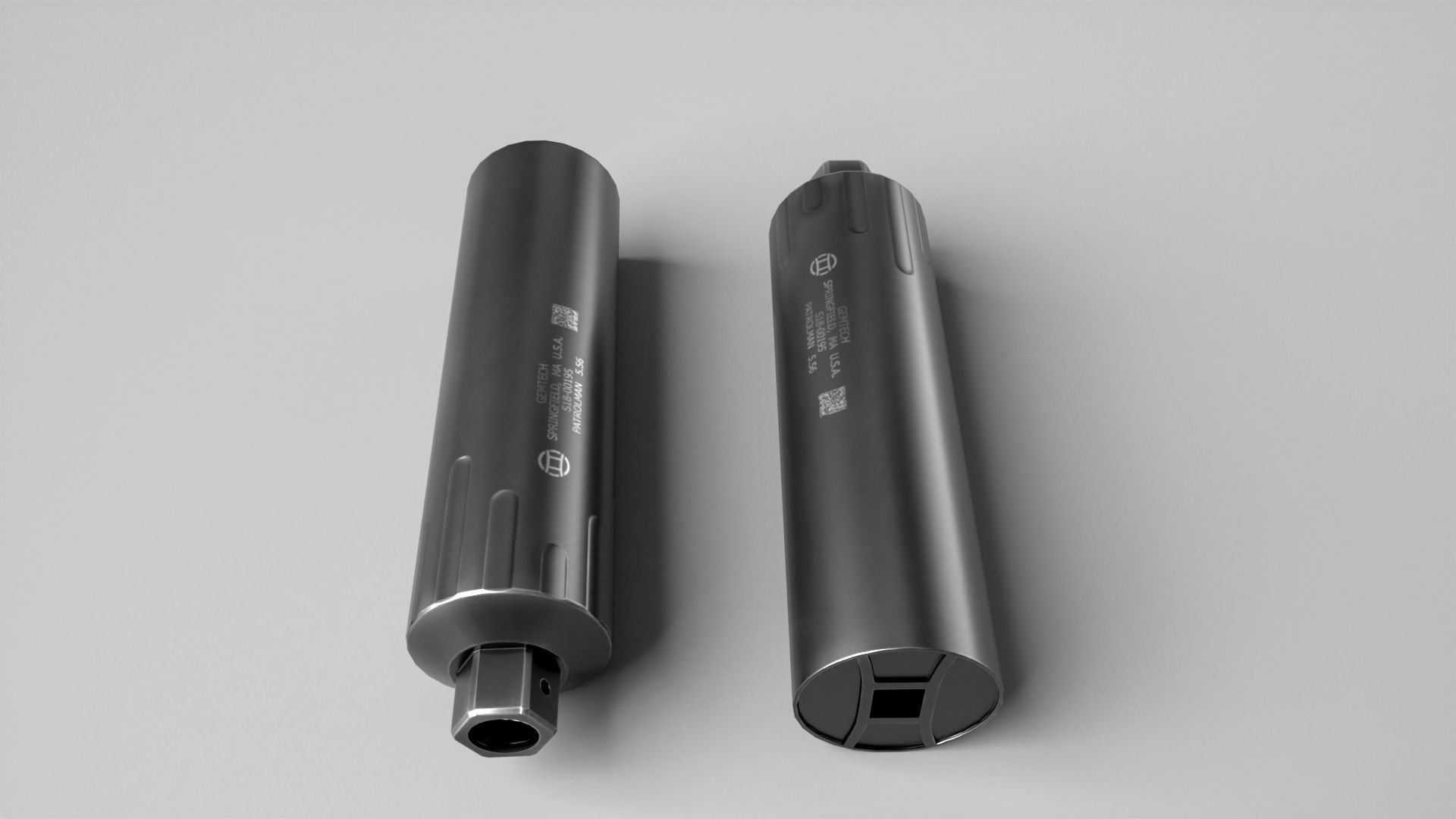 Gemtech Patrolman Suppressor Low-poly 3D model_2