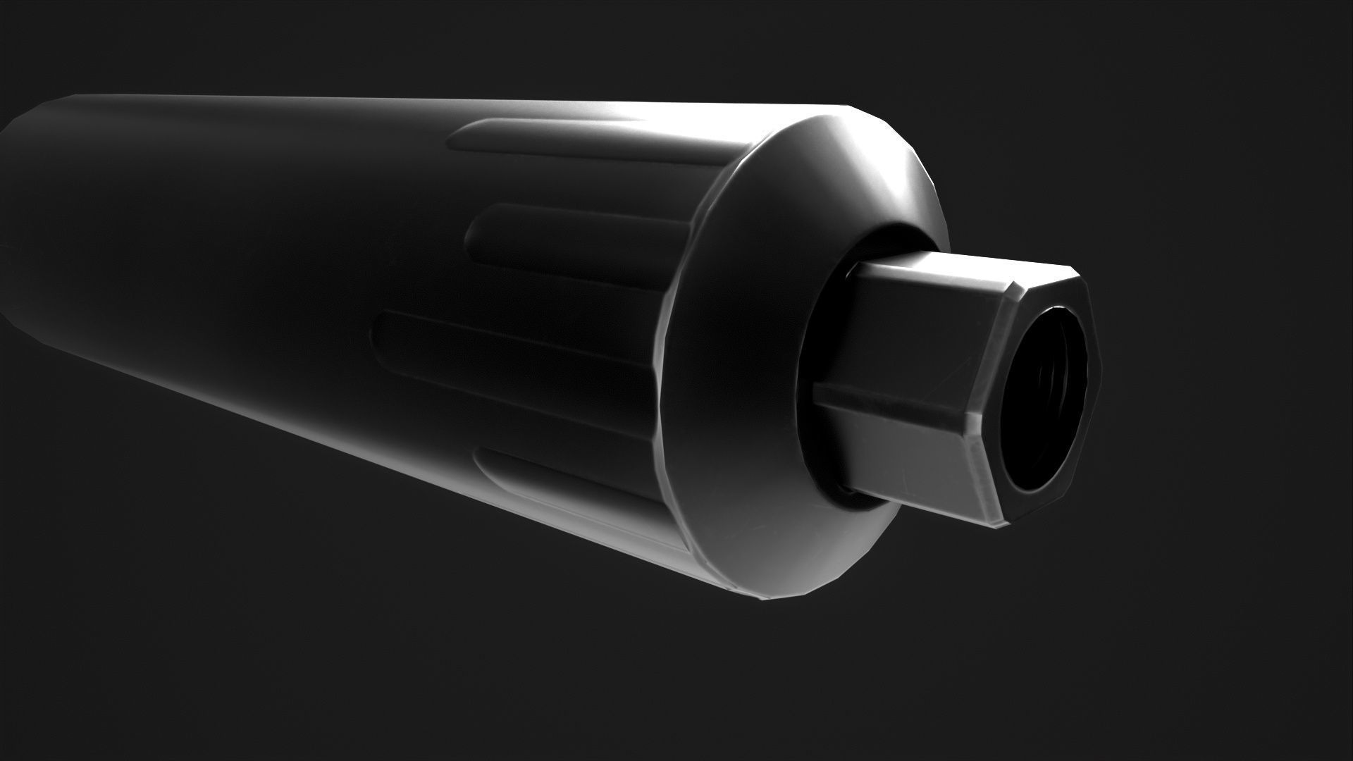 Gemtech Patrolman Suppressor Low-poly 3D model_5