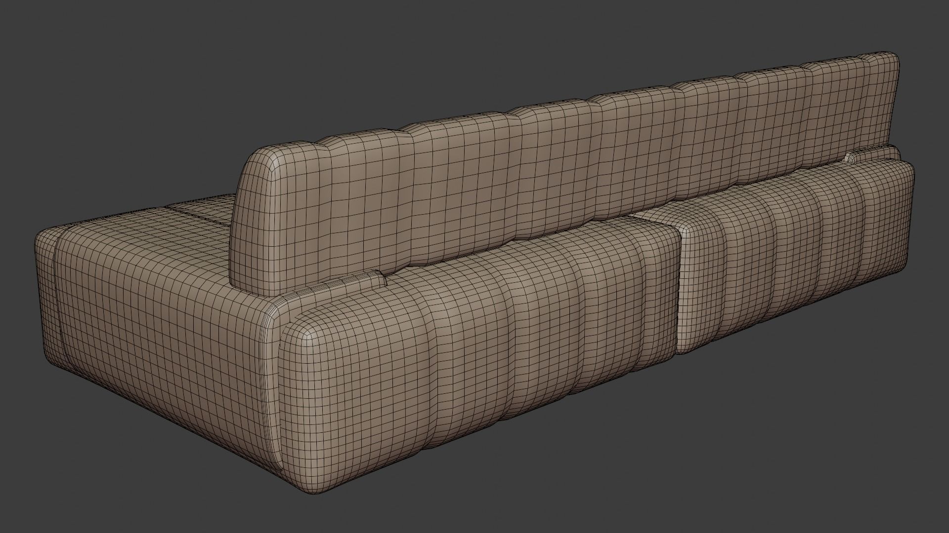 Designer sofa in dark tones in a minimalist style 3D model_7