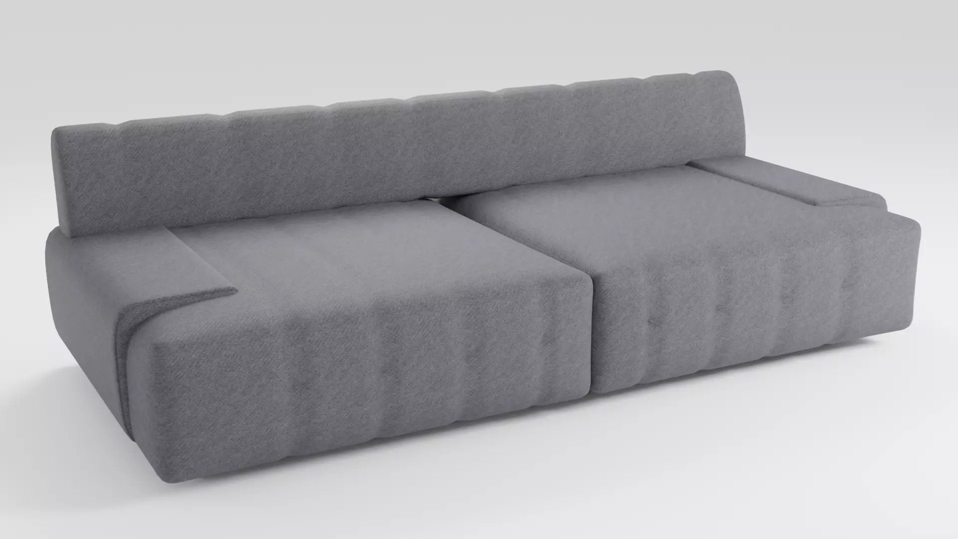 Designer sofa in dark tones in a minimalist style 3D model_0