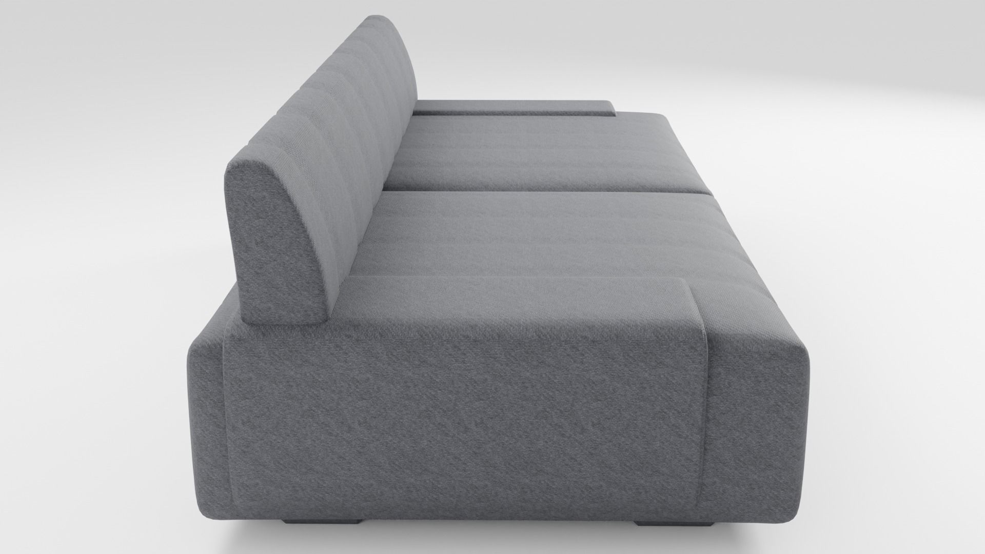 Designer sofa in dark tones in a minimalist style 3D model_1