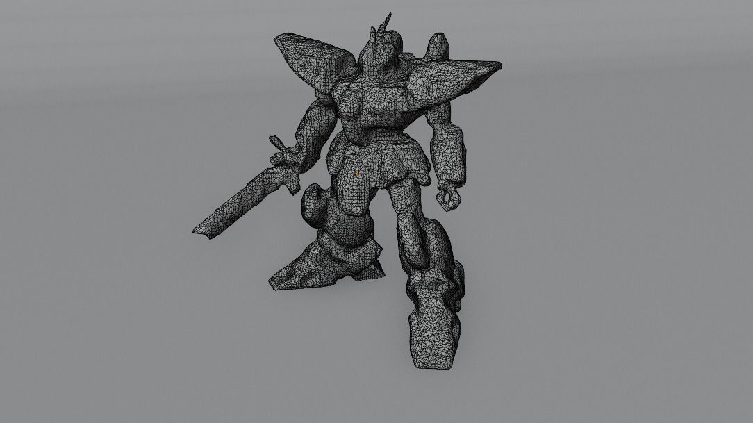 Shogun Mech Warrior Low-poly 3D model_4