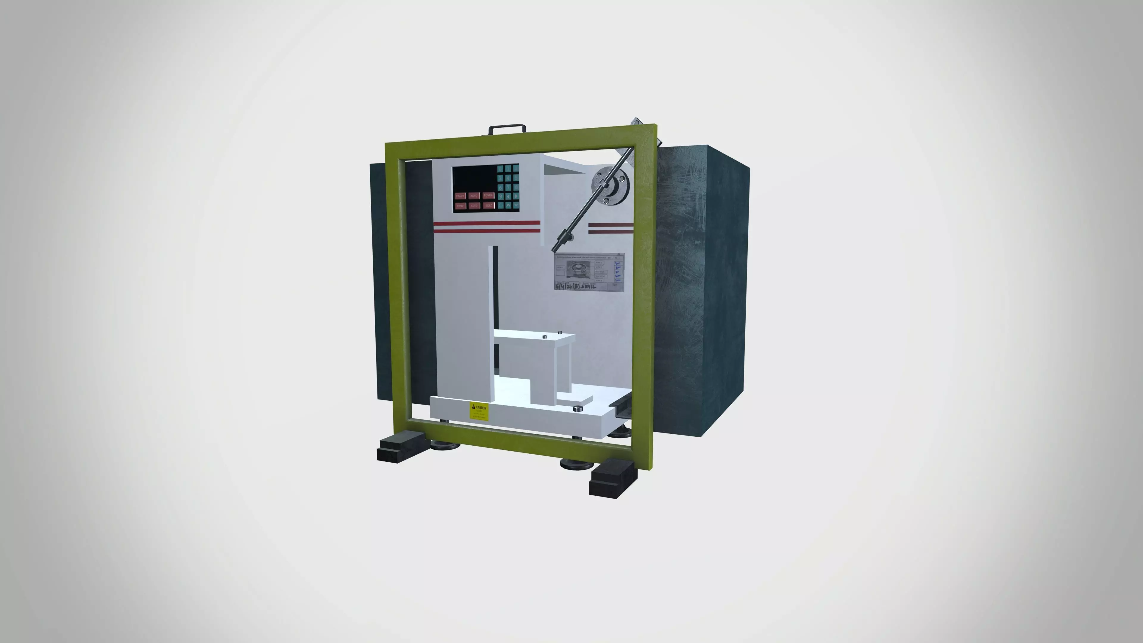 Chemical test Machine Low-poly 3D model_0