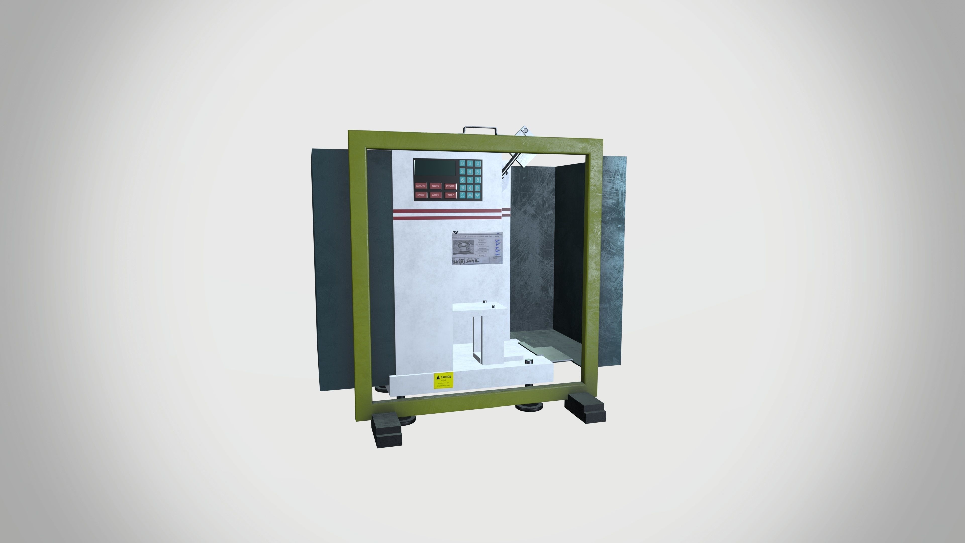 Chemical test Machine Low-poly 3D model_2