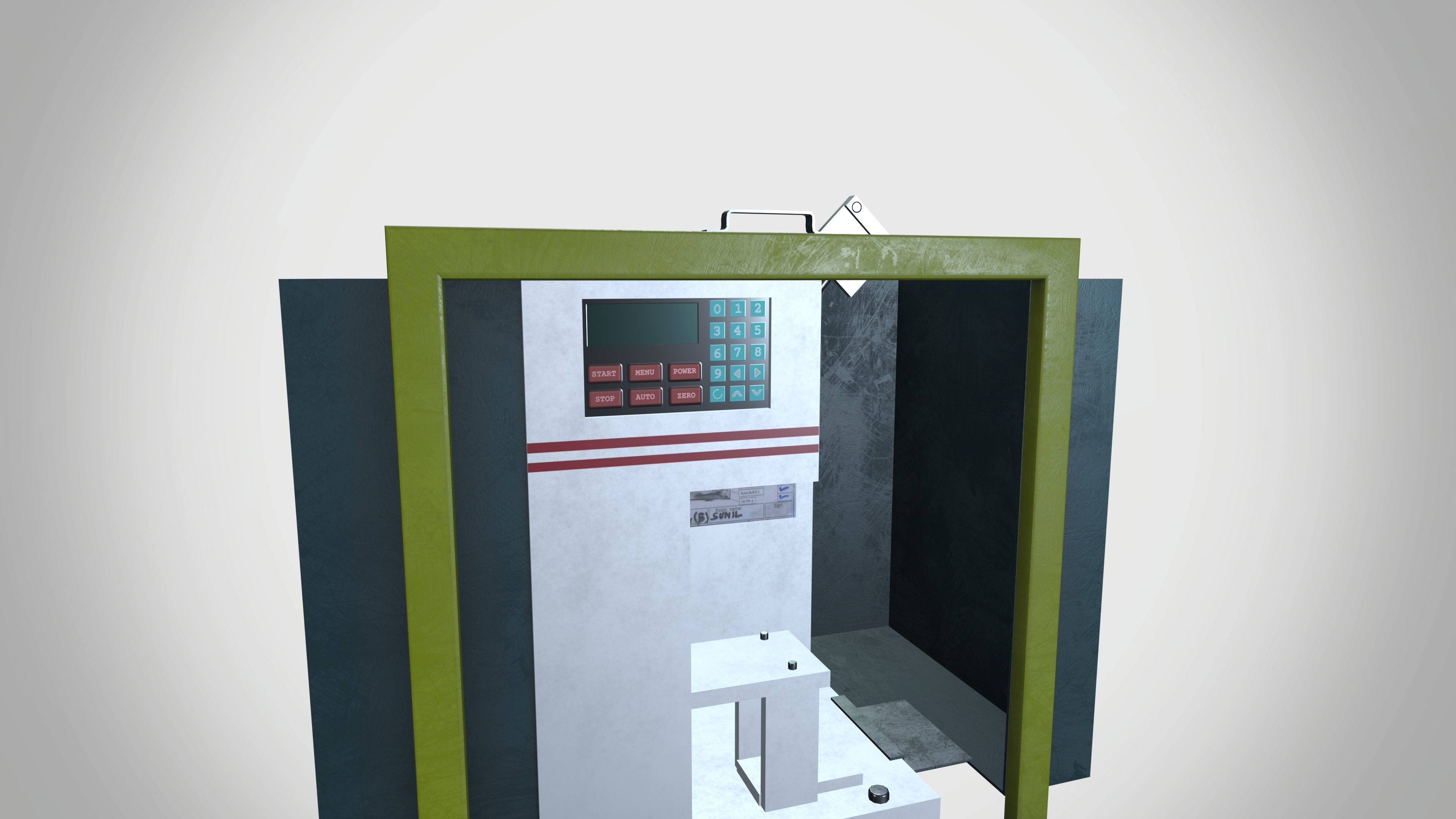 Chemical test Machine Low-poly 3D model_3