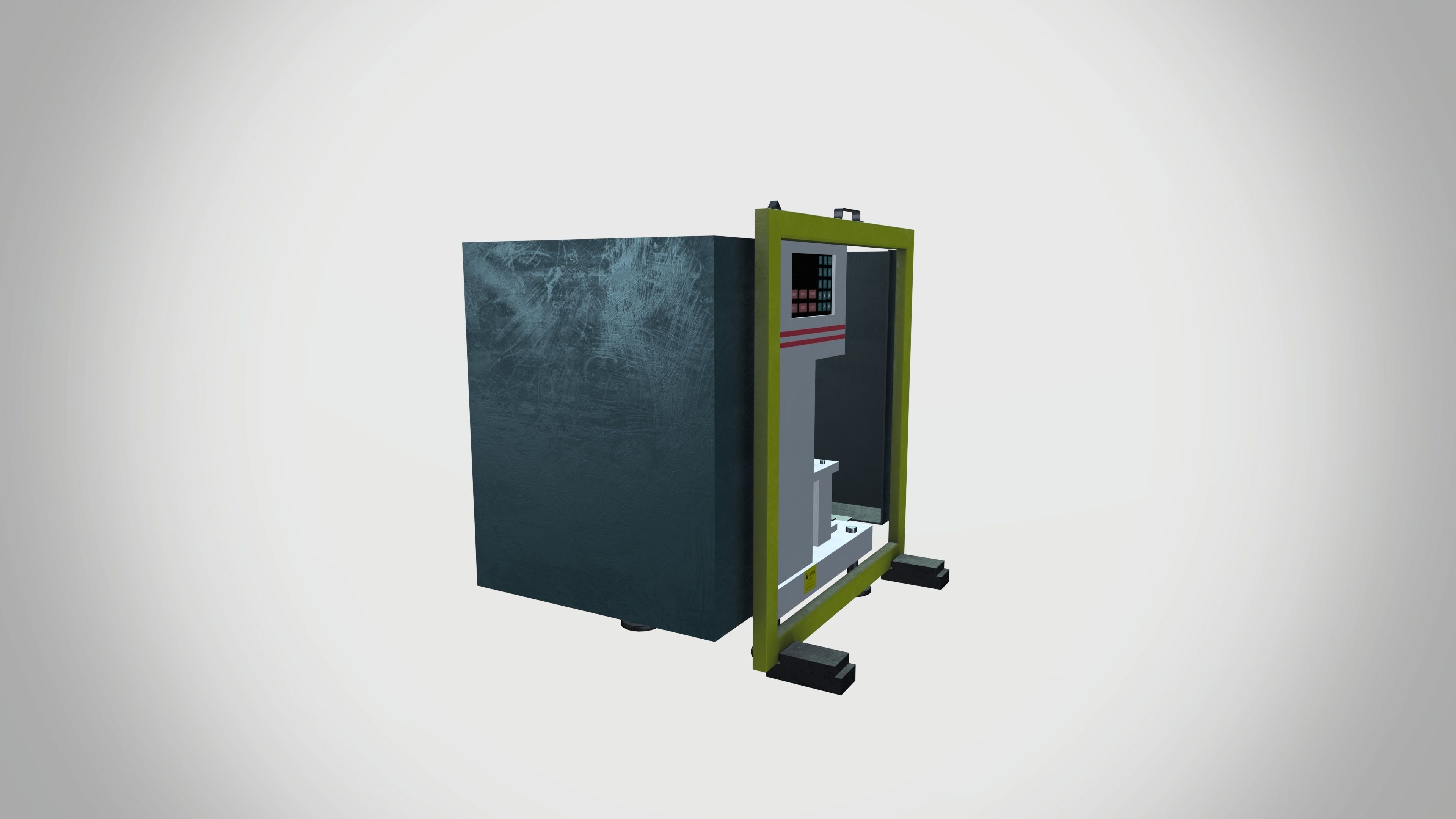 Chemical test Machine Low-poly 3D model_4