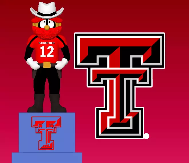 NCAA - TEXAS TECH RED RAIDERS FOOTBALL MASCOT STATUE - 3D PRINT 3D print model