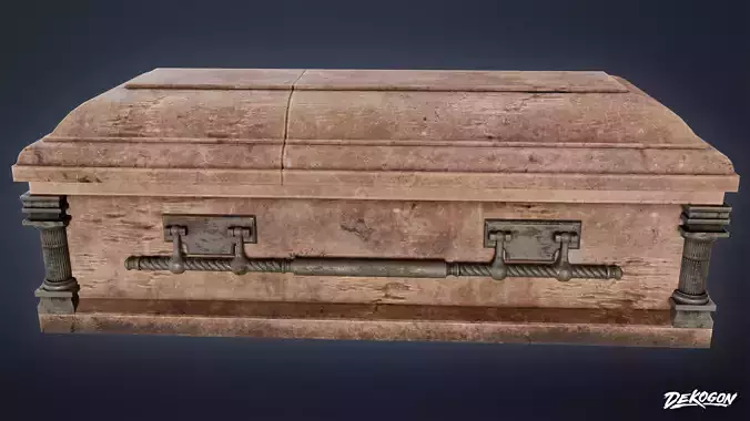 CEMETERY - Coffin 01 - LOW POLY Low-poly 3D model