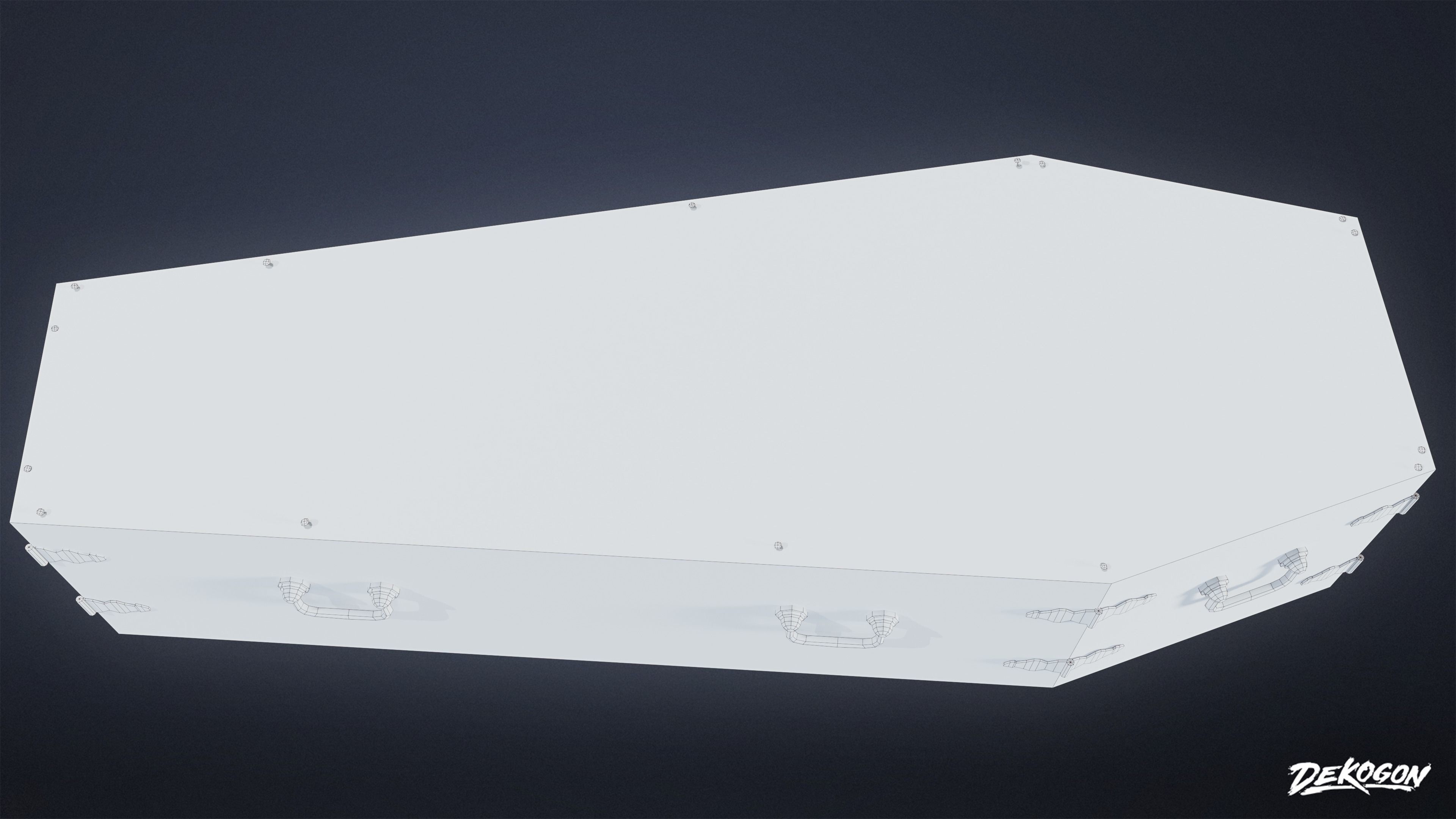 CEMETERY - Coffin 02 - LOW POLY Low-poly 3D model_8