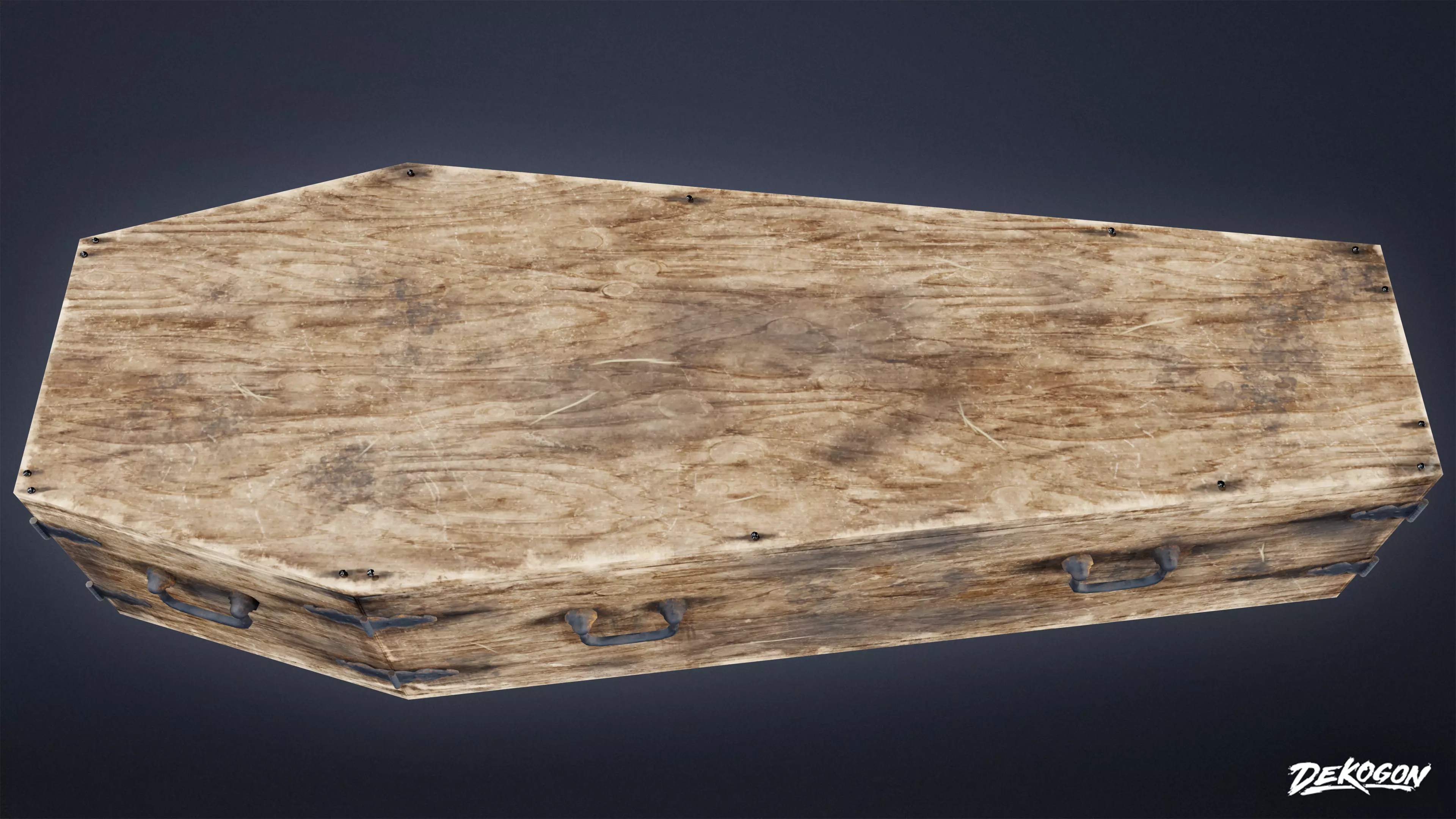 CEMETERY - Coffin 02 - LOW POLY Low-poly 3D model_0