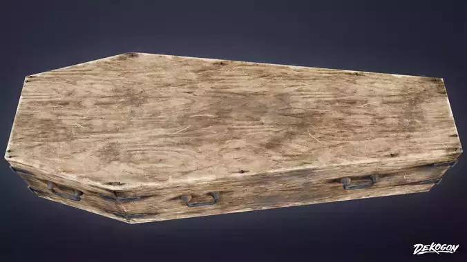 CEMETERY - Coffin 02 - LOW POLY Low-poly 3D model