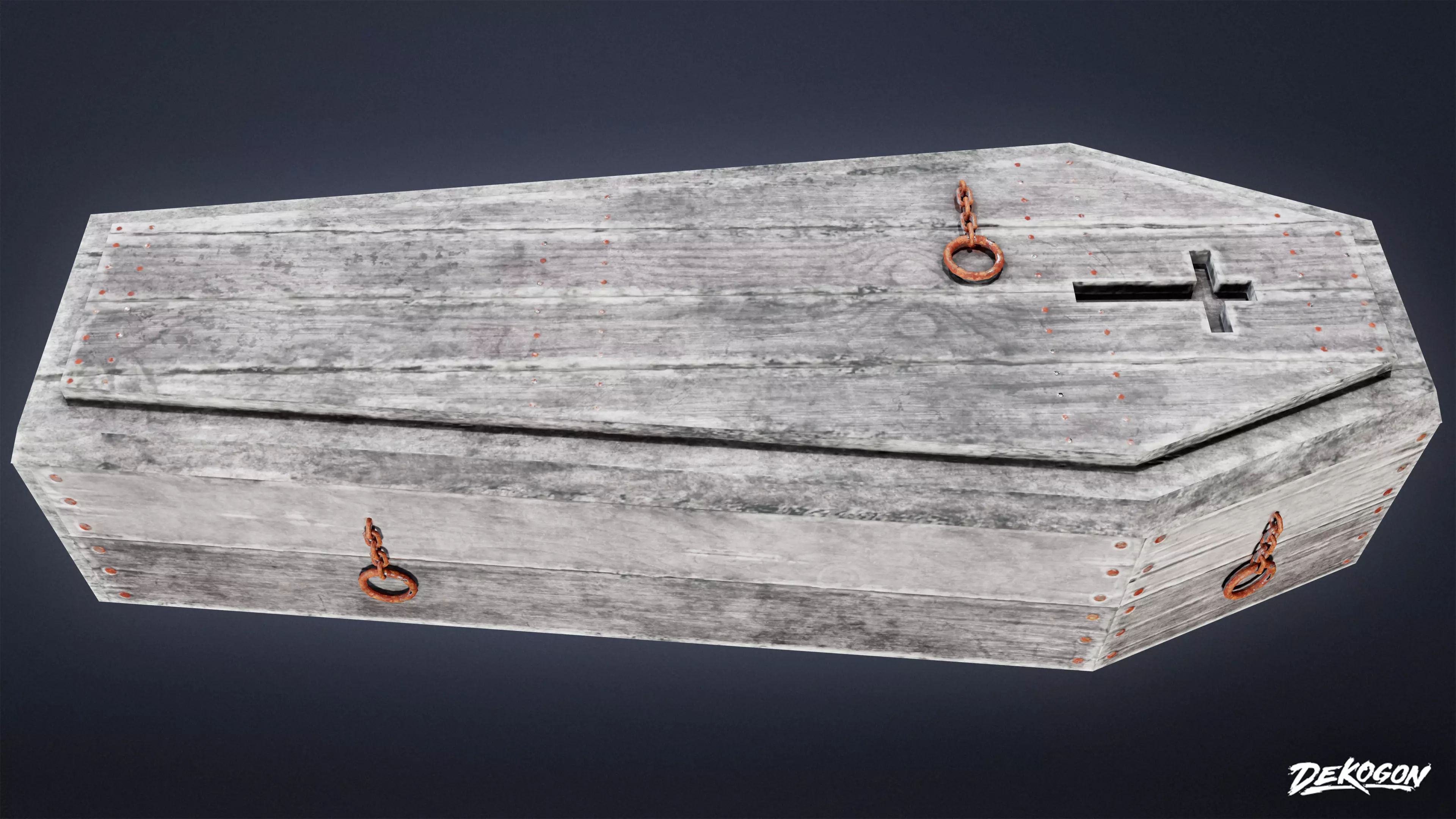CEMETERY - Coffin 03 - LOW POLY Low-poly 3D model_0