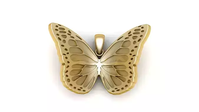 Butterfly Pendant 3d Printable Model