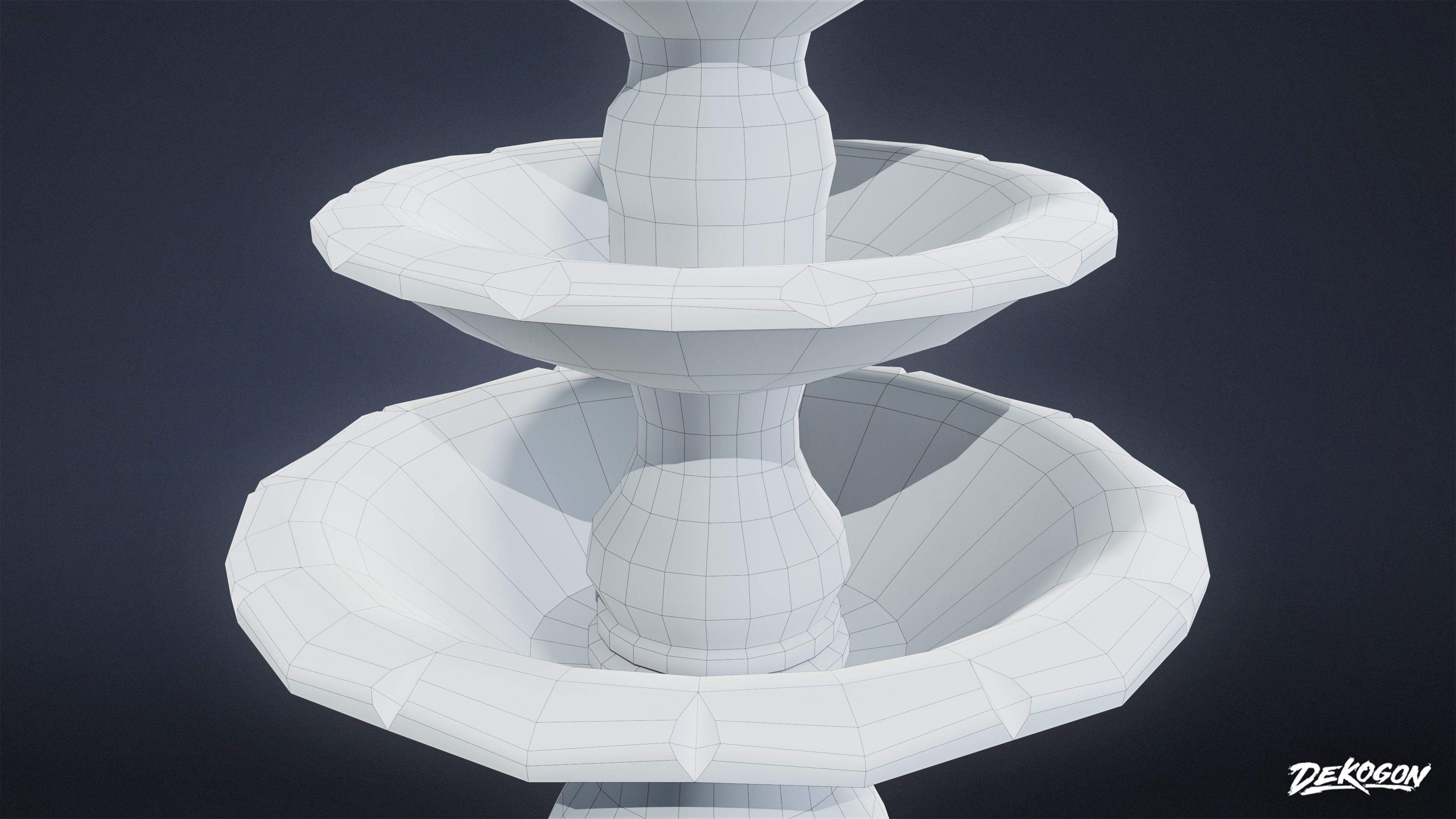 CEMETERY - Fountain 04 - LOW POLY Low-poly 3D model_7