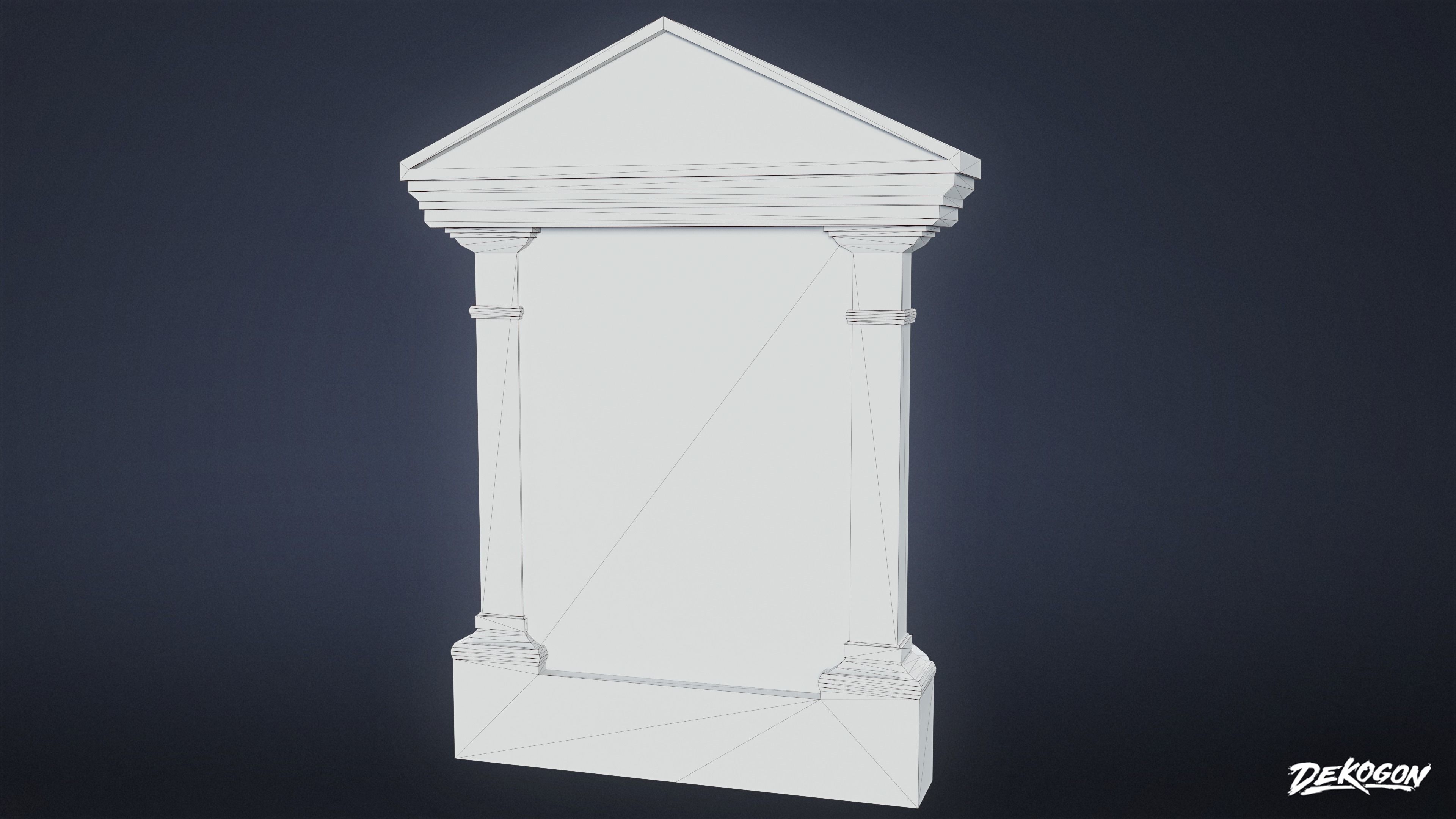 CEMETERY - Fountain 18 - LOW POLY Low-poly 3D model_9