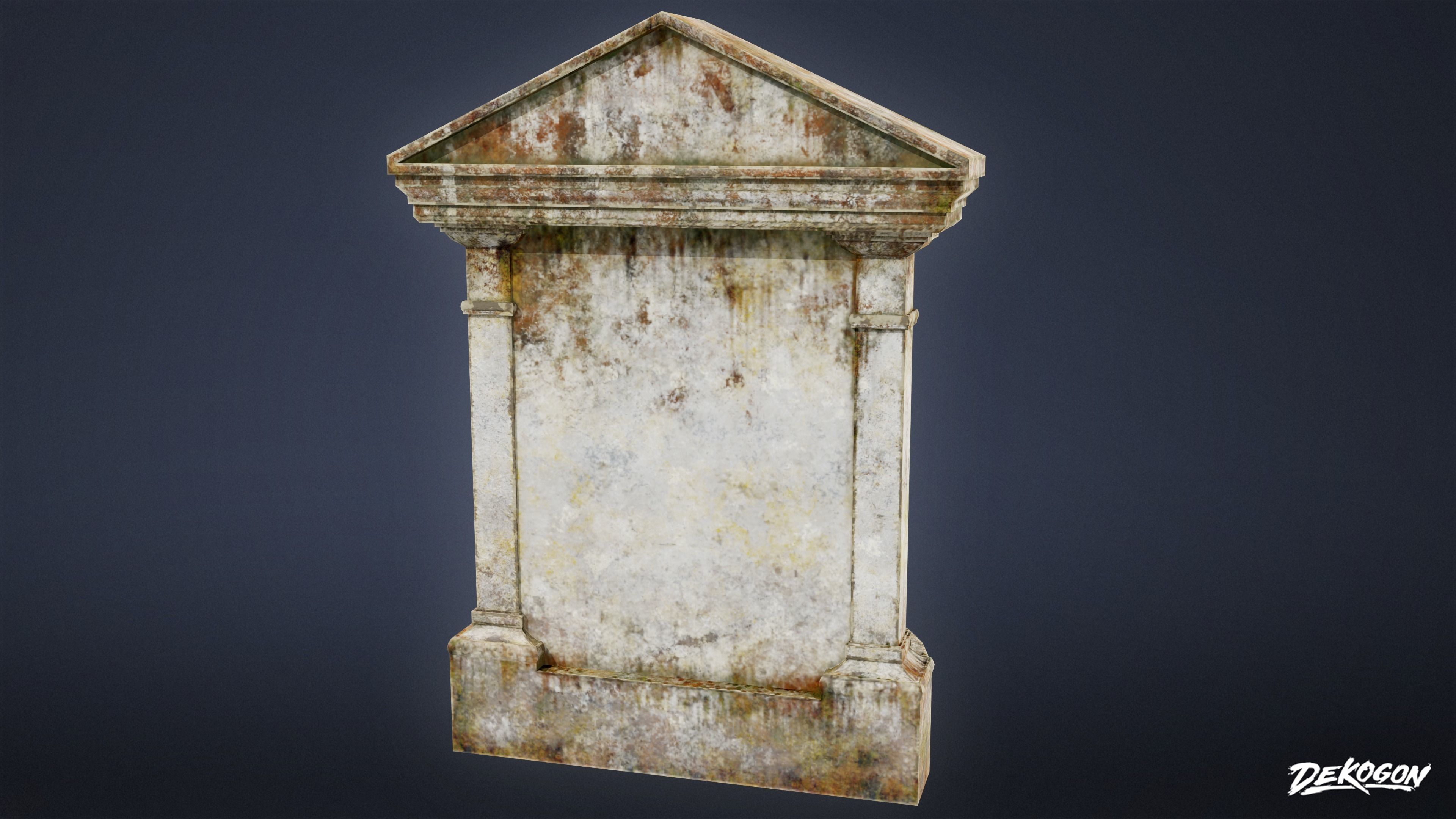CEMETERY - Fountain 18 - LOW POLY Low-poly 3D model_3