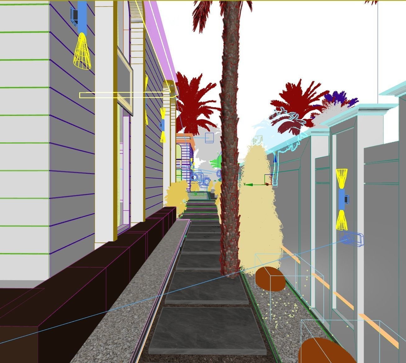 Classic White Villa 3d Model 3D model_21