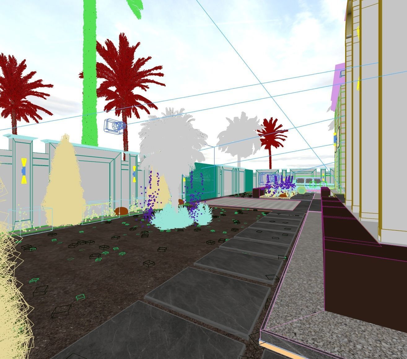 Classic White Villa 3d Model 3D model_20