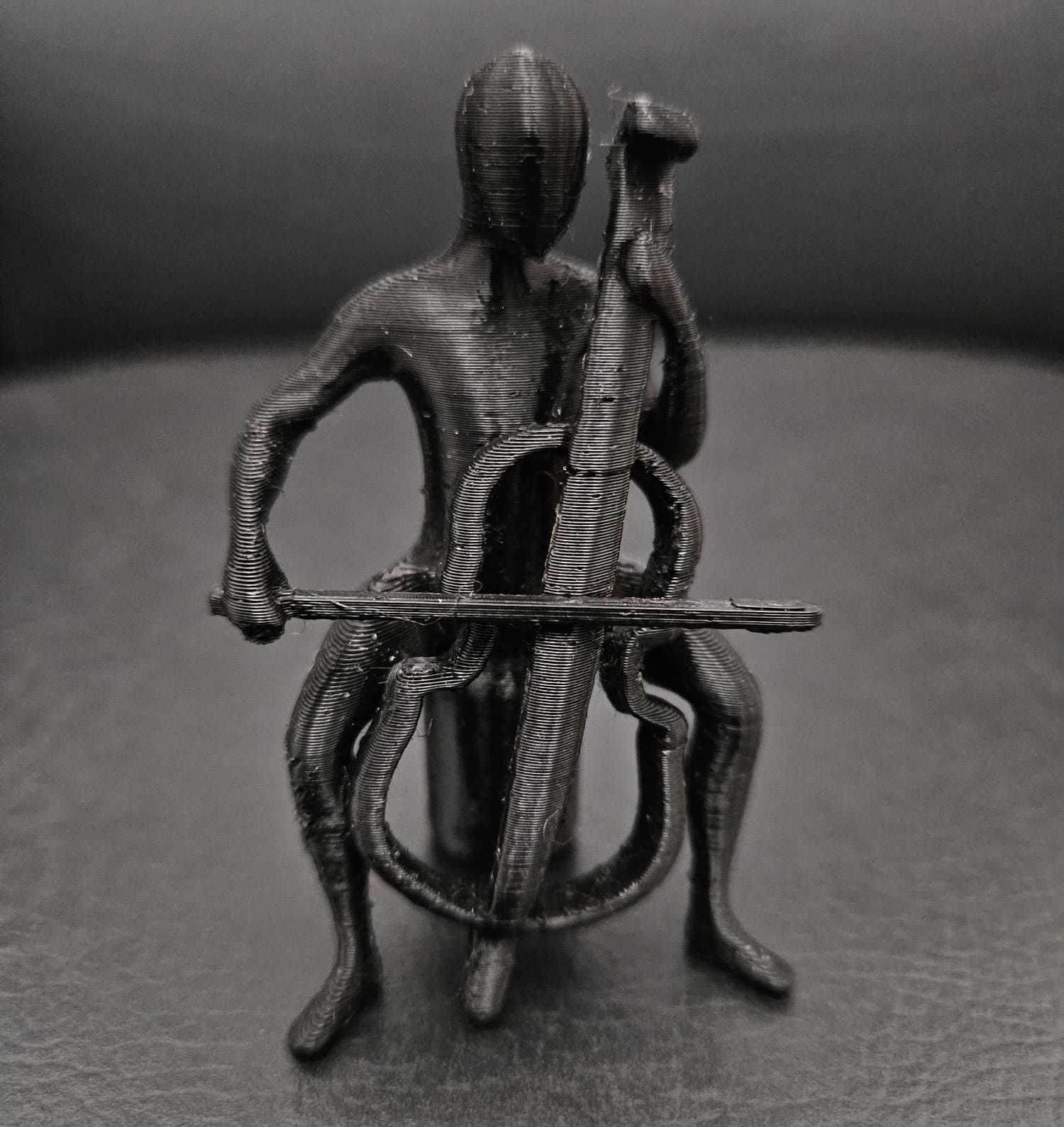 Cello Statue 3D print model_15