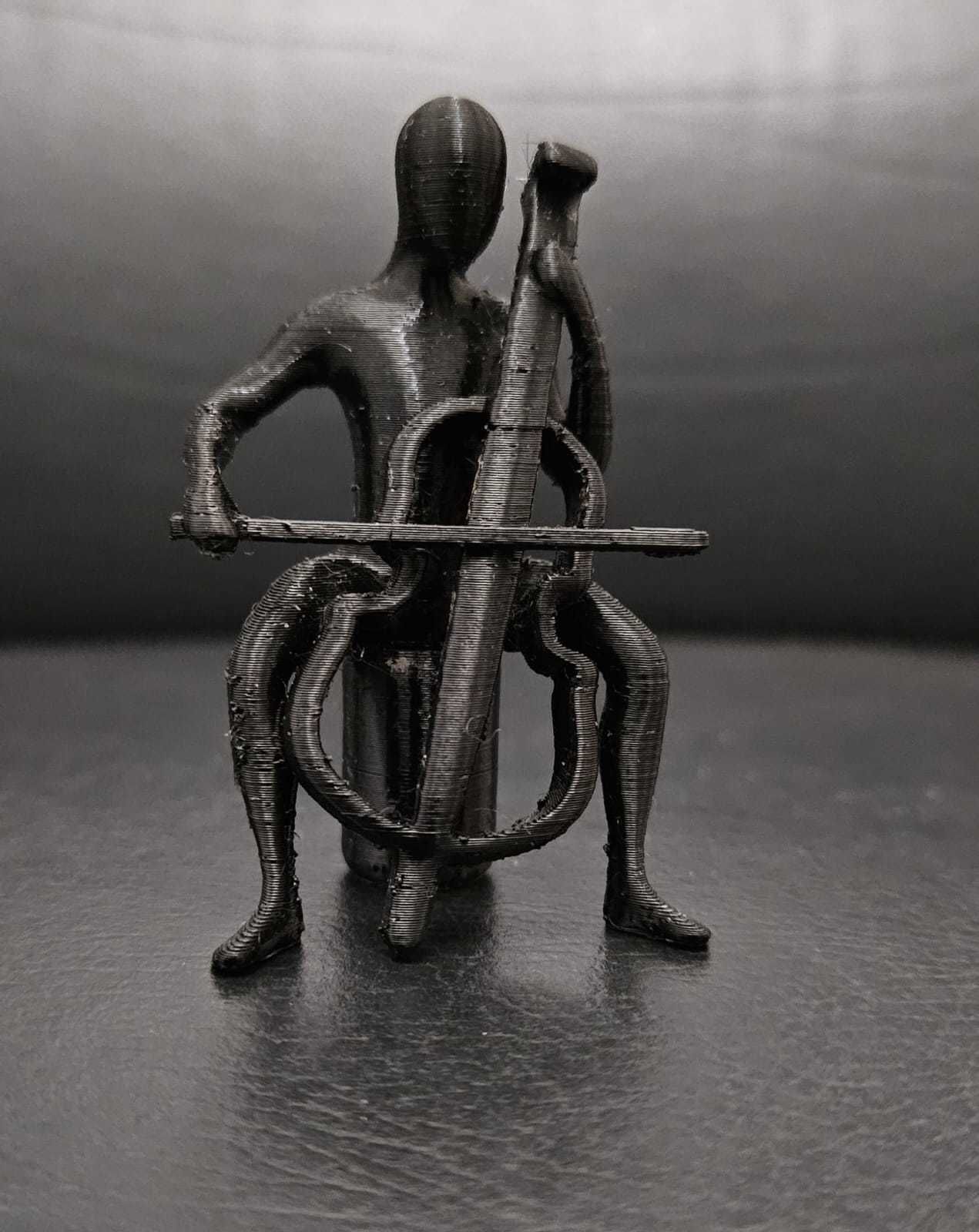 Cello Statue 3D print model_4