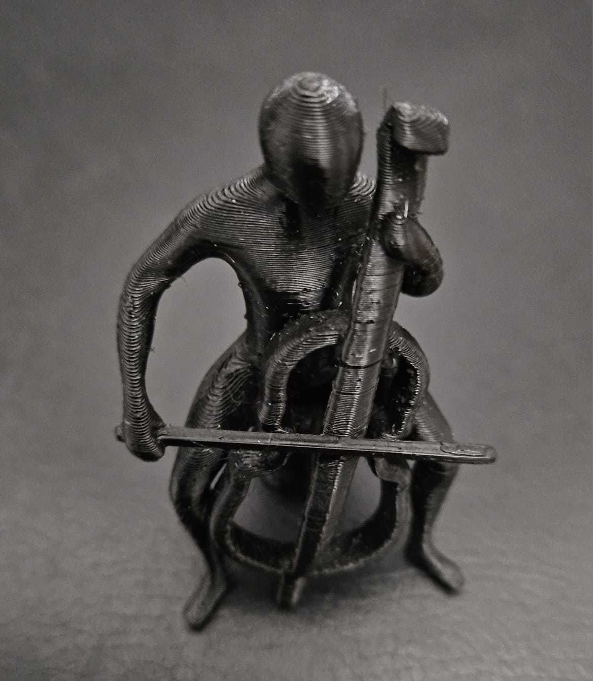 Cello Statue 3D print model_16
