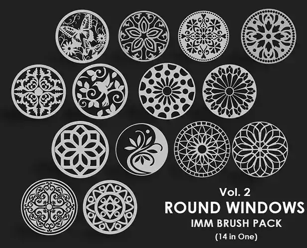 Round Window IMM Brush Pack 14 in One Vol 2