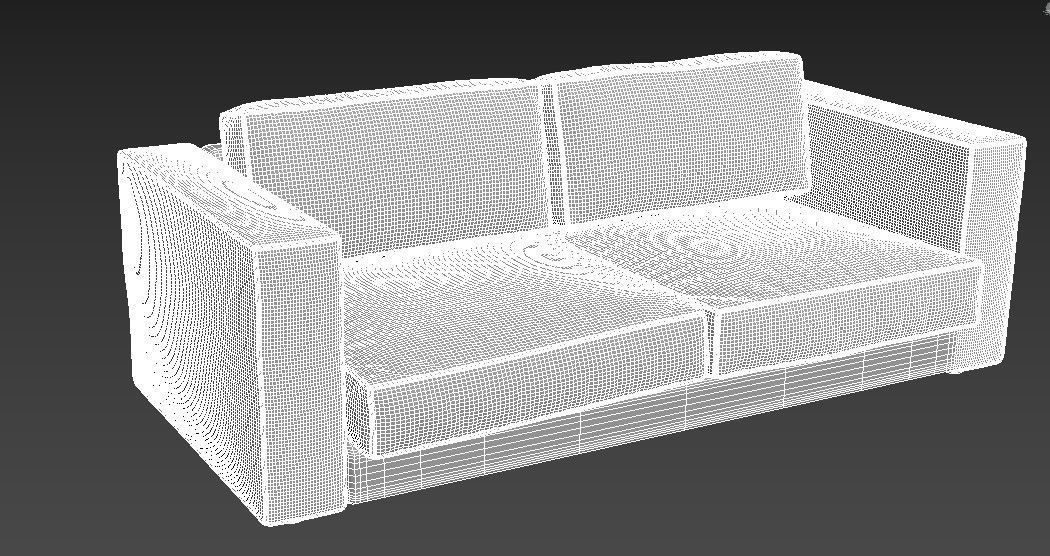 Classic sofa in beige 3D model_5