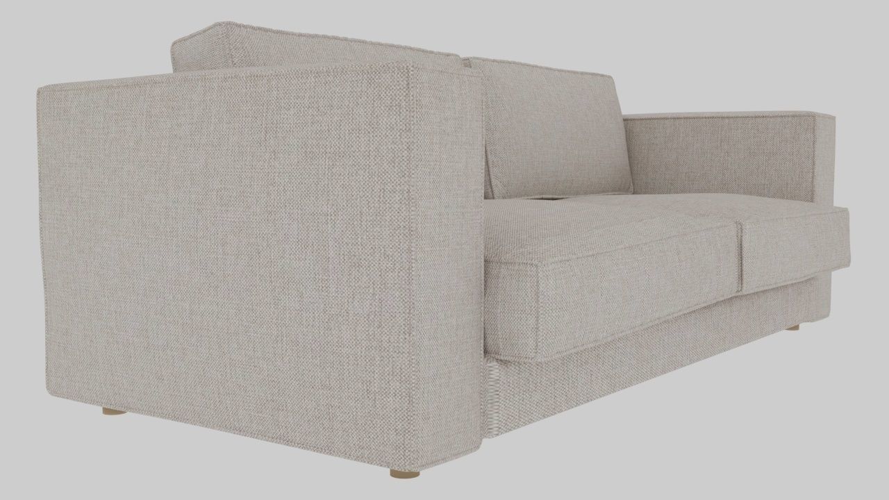 Classic sofa in beige 3D model_1
