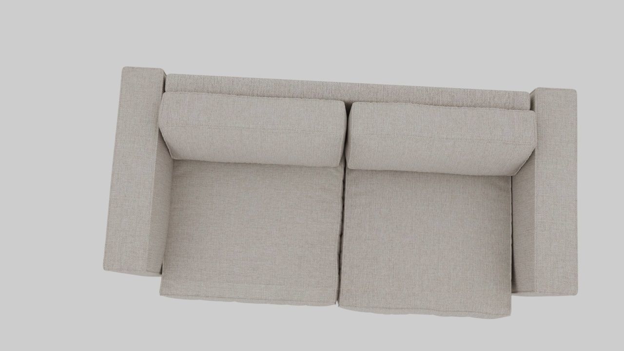 Classic sofa in beige 3D model_2