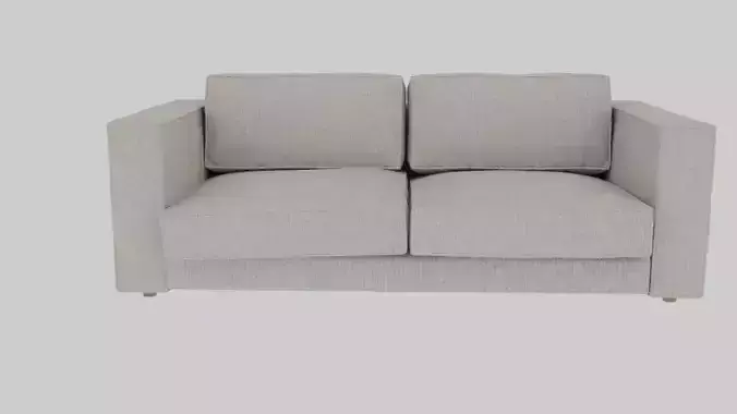 Classic sofa in beige 3D model
