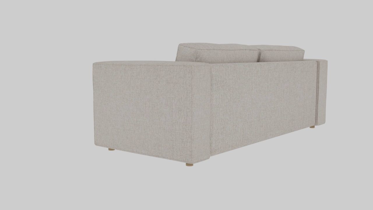 Classic sofa in beige 3D model_3