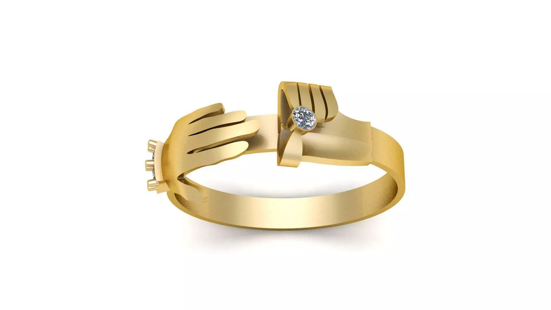 Hand Ring For Men And Women Fashion 3d Printable Model 3D print model
