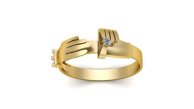 Hand Ring For Men And Women Fashion 3d Printable Model 3D print model