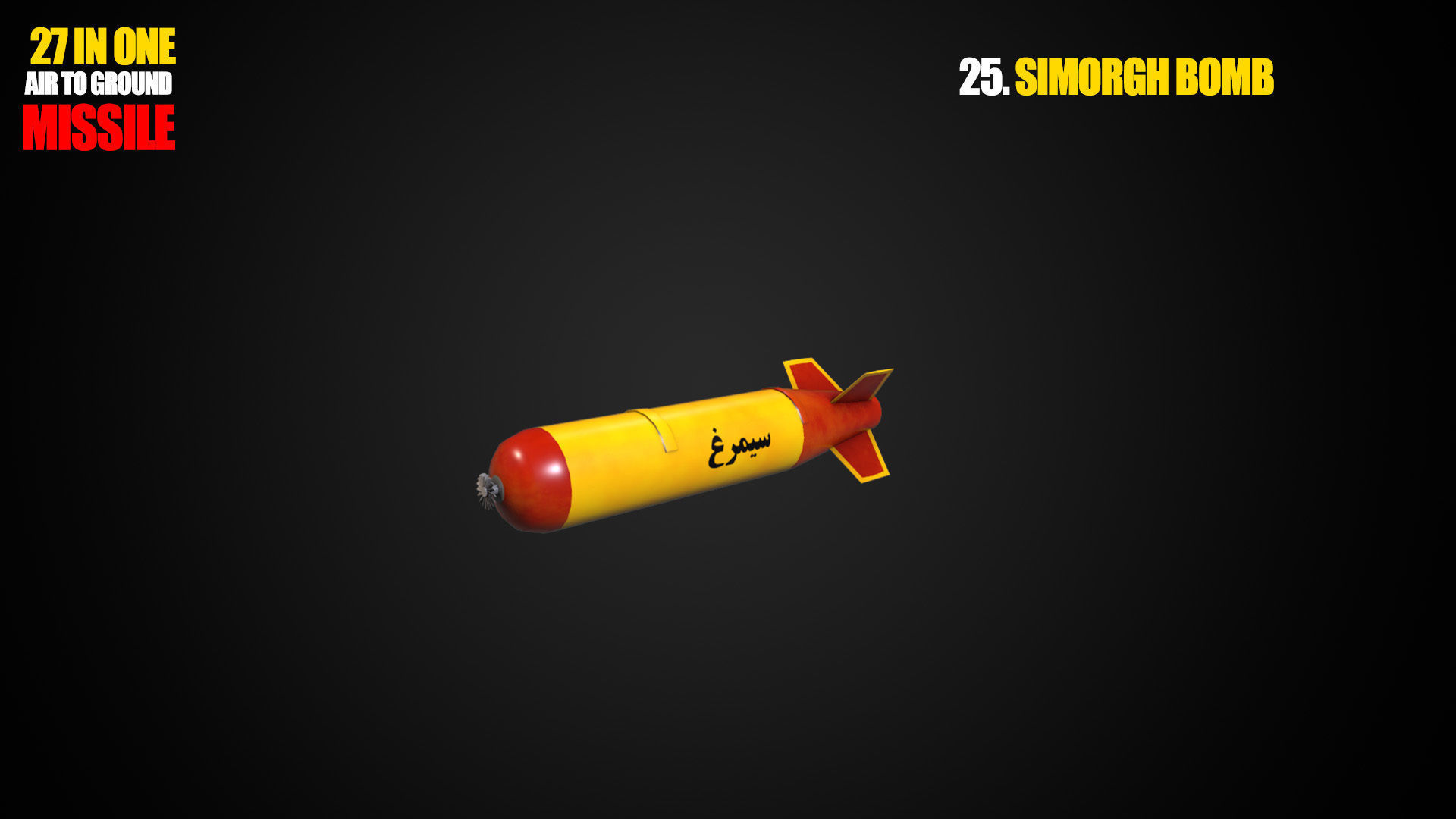 Air to ground missile and bomb lowpoly package Low-poly 3D model_25