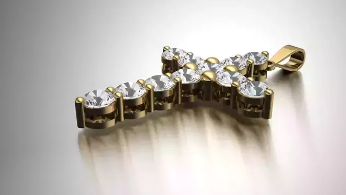 Cross with stone Printing Model