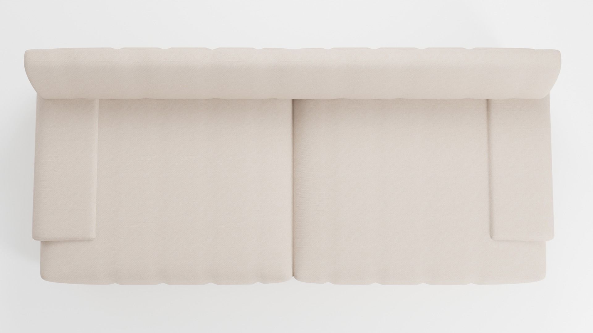 Designer sofa in light beige tones in a minimalist style 3D model_5