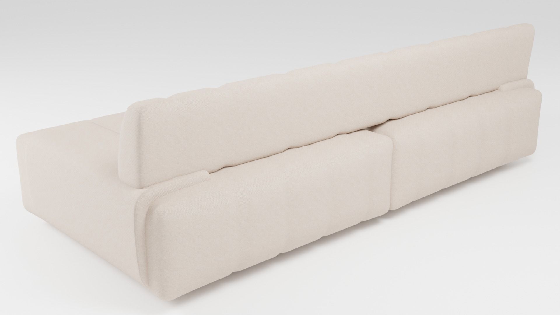 Designer sofa in light beige tones in a minimalist style 3D model_3