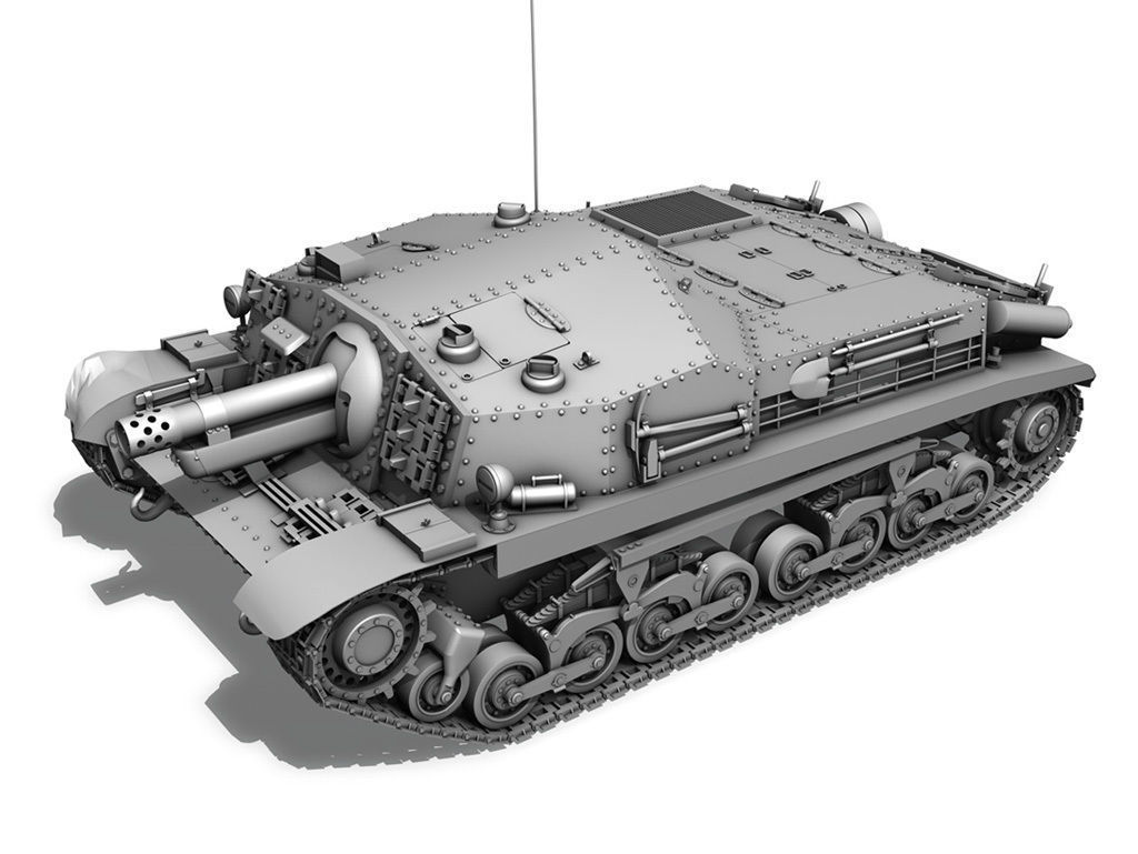 43M Zrinyi II - Hungarian Assault Gun - 3rd Battery 33 3D model_15