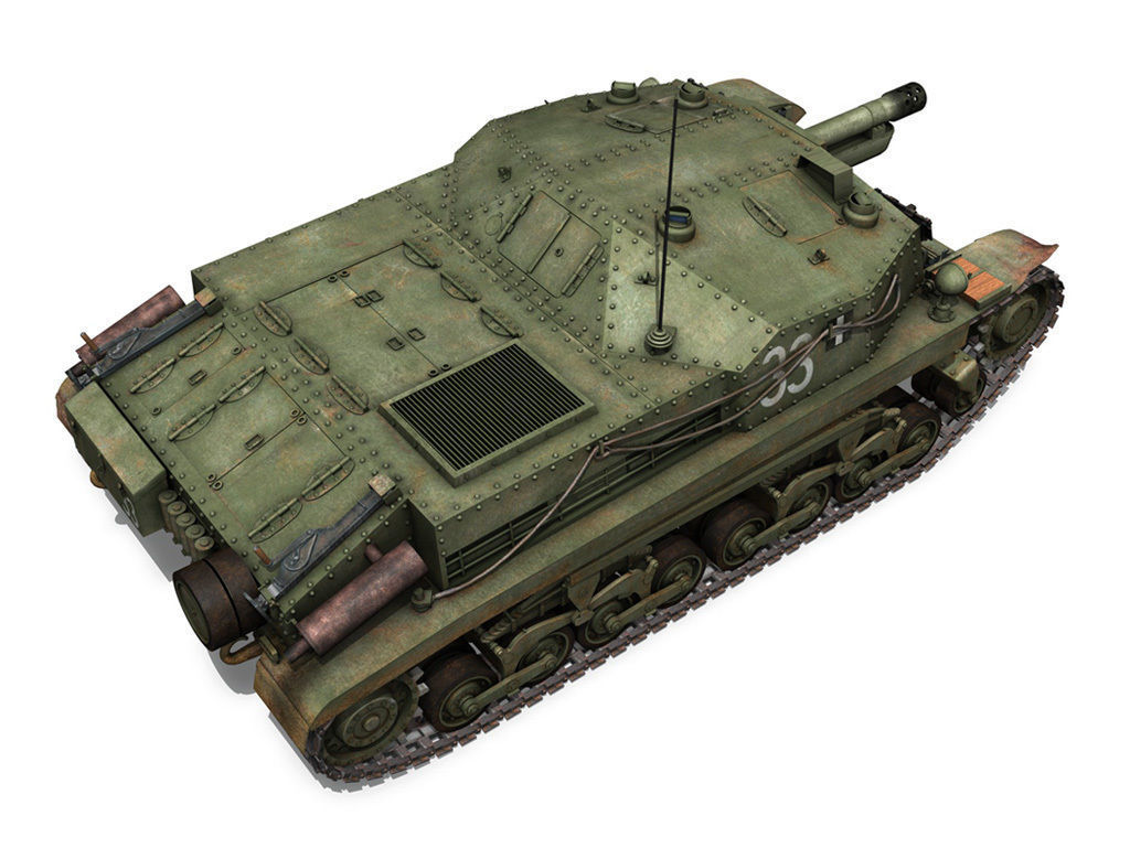 43M Zrinyi II - Hungarian Assault Gun - 3rd Battery 33 3D model_8