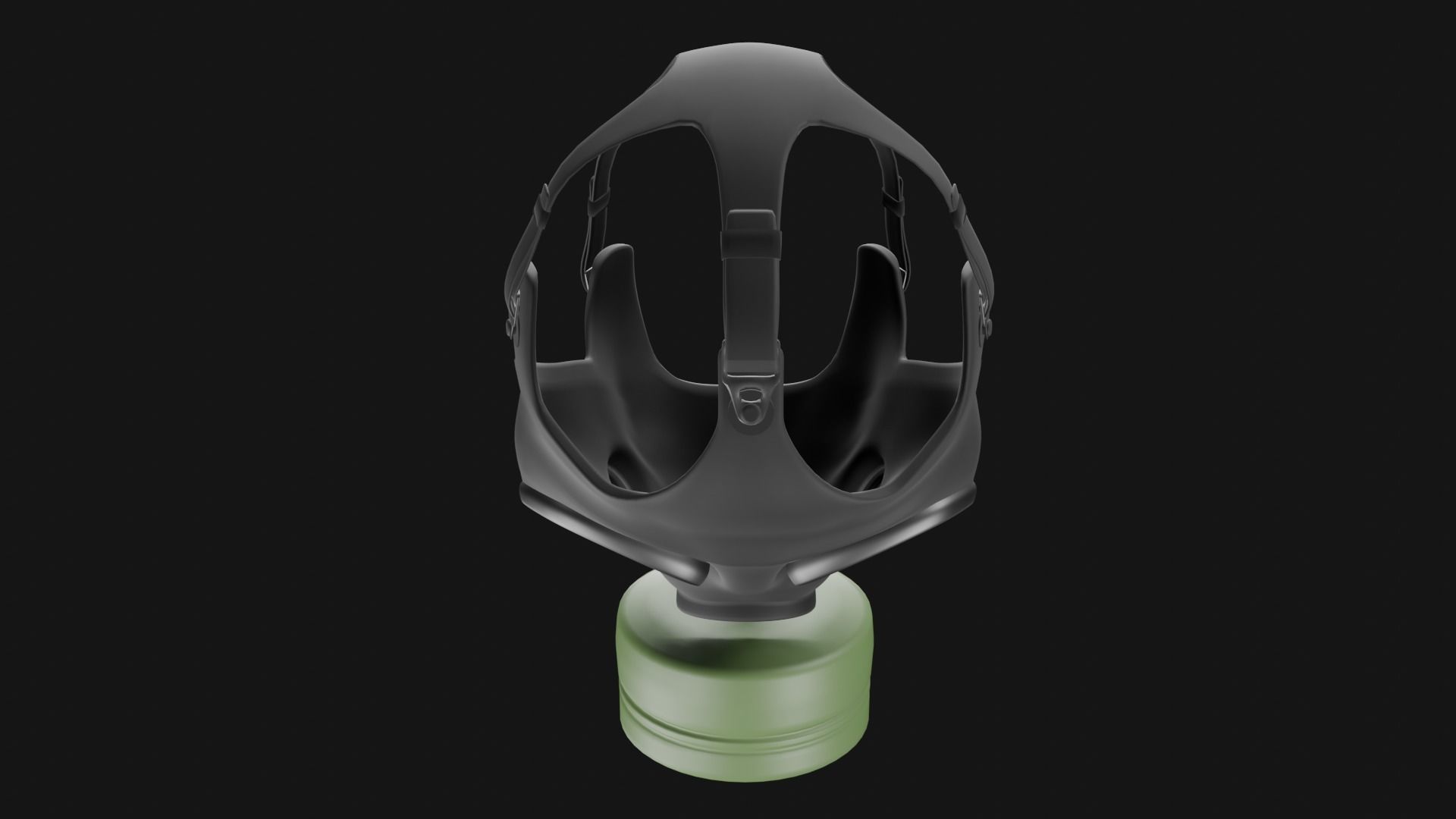 Gas mask with filter 3D model_6