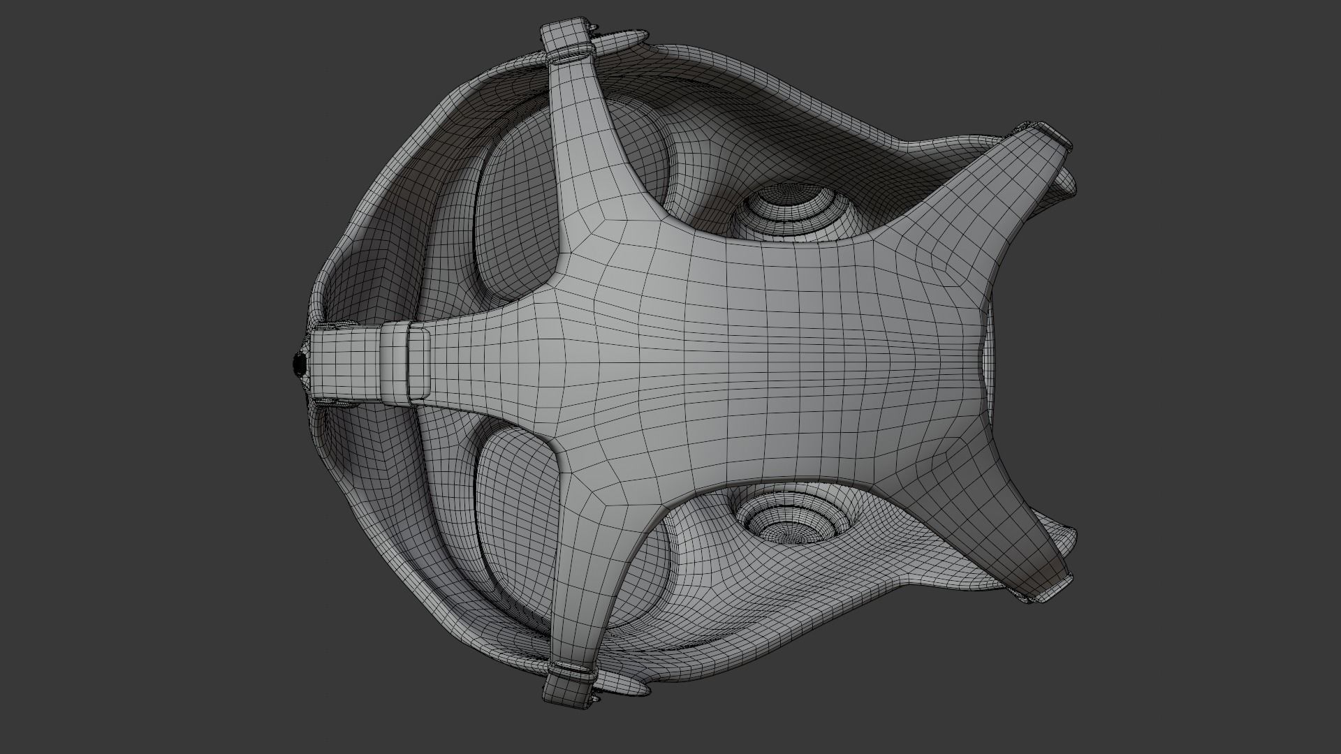 Gas mask with filter 3D model_17