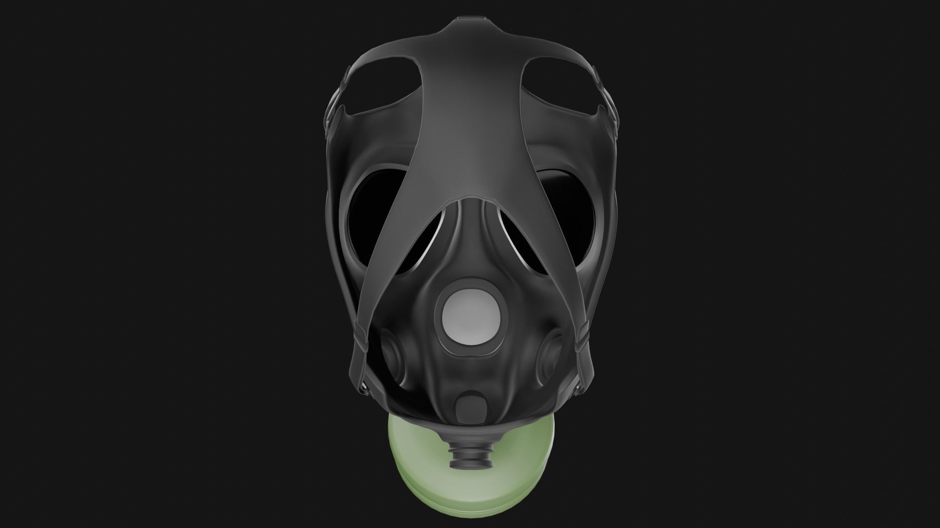Gas mask with filter 3D model_11