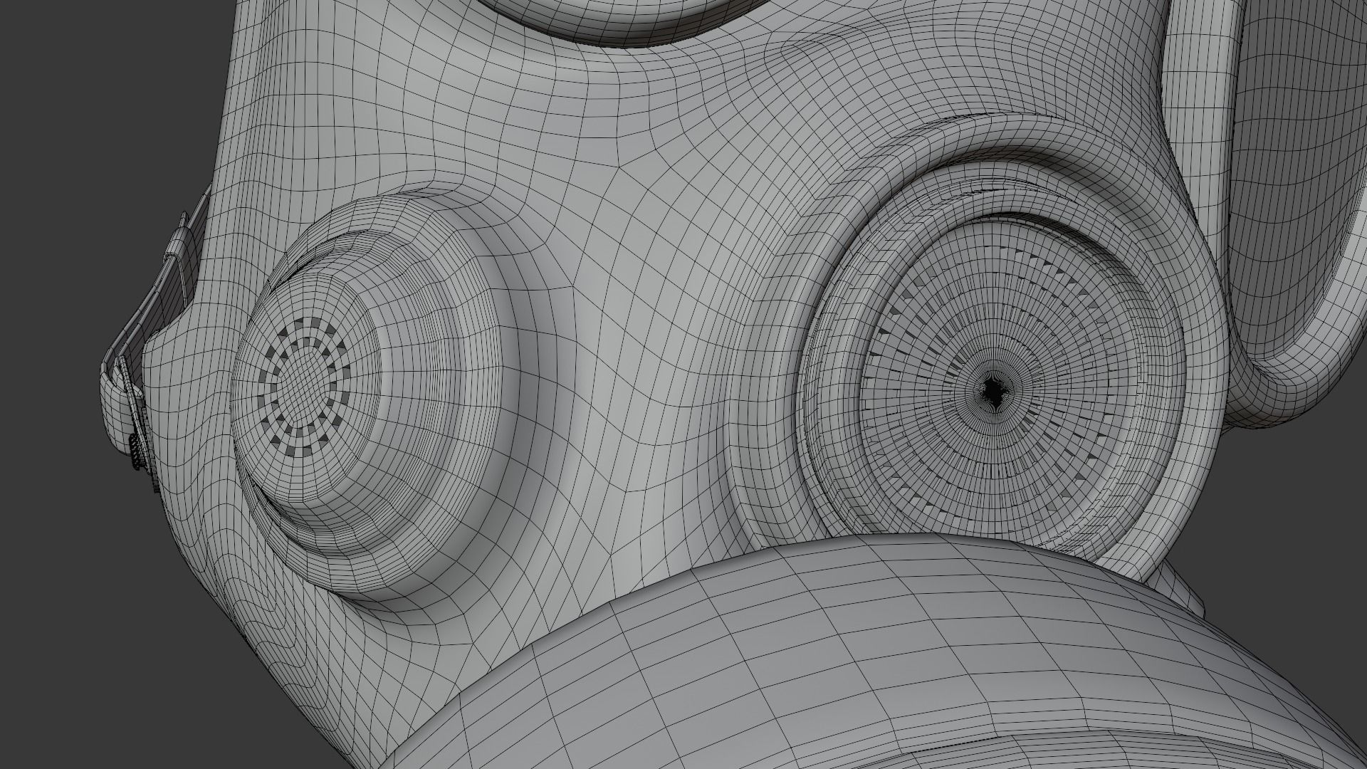 Gas mask with filter 3D model_14