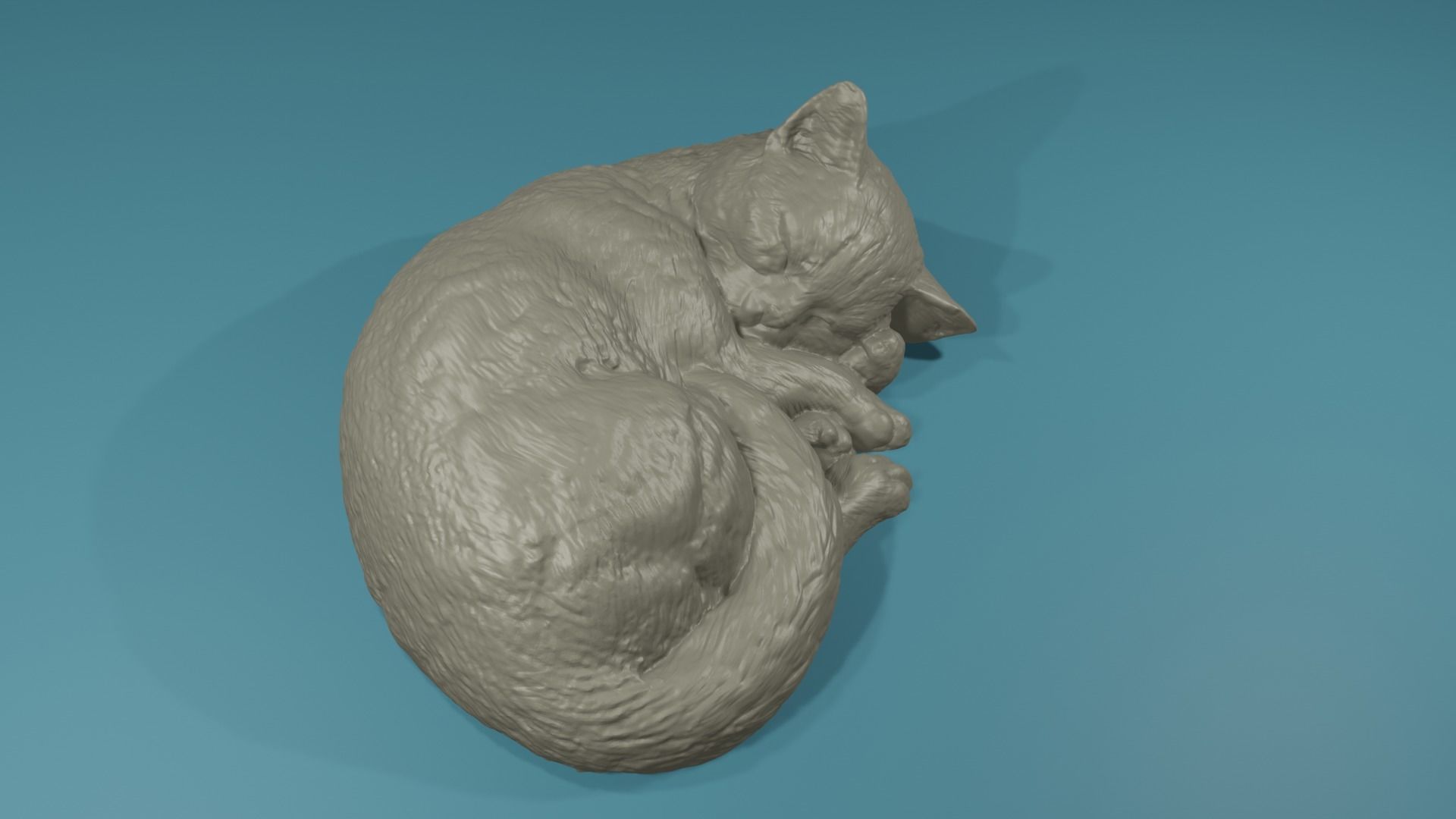 Realistic highpoly Housecat Pet Feline Cat Animal 3D print model_2