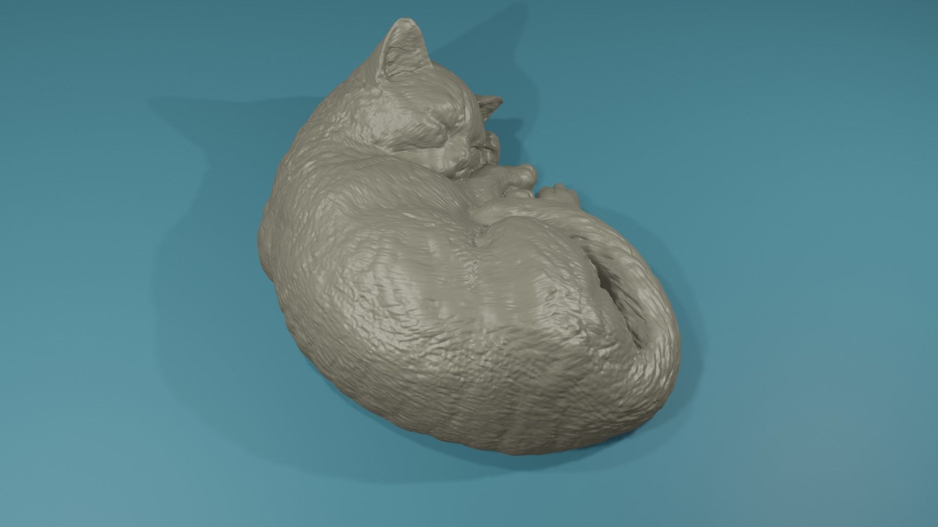 Realistic highpoly Housecat Pet Feline Cat Animal 3D print model_1
