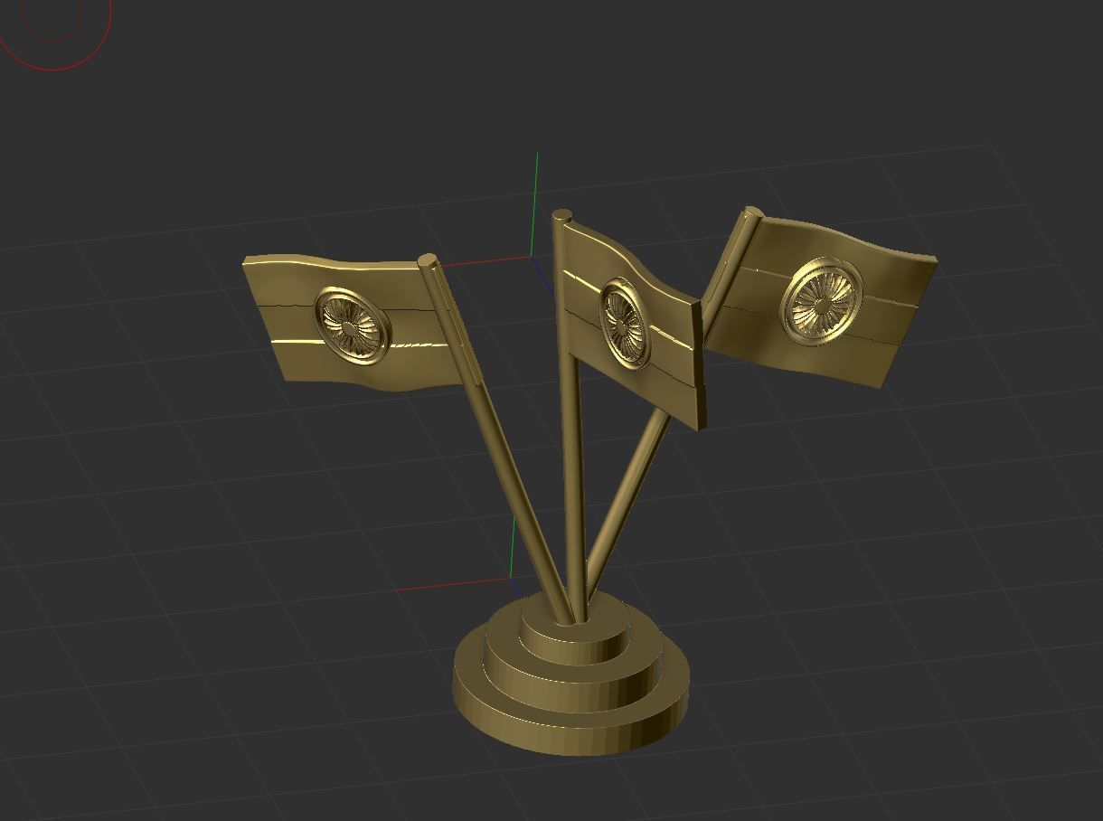 India Flag 3D print model_10