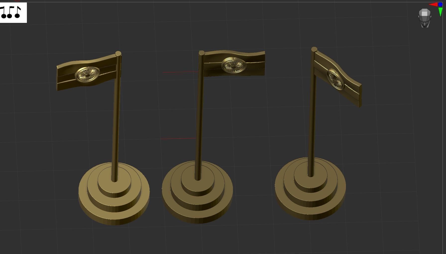 India Flag 3D print model_3