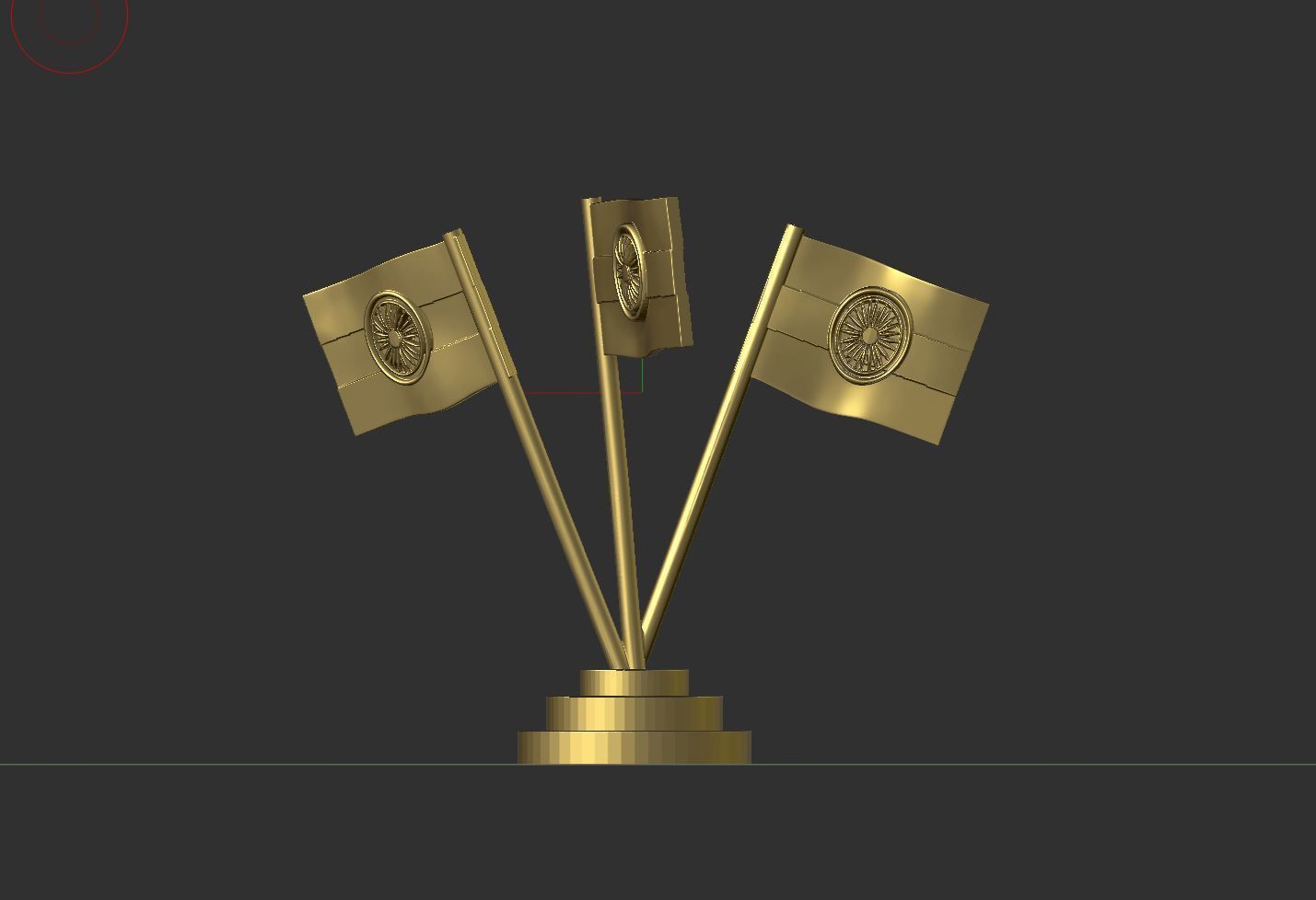 India Flag 3D print model_15