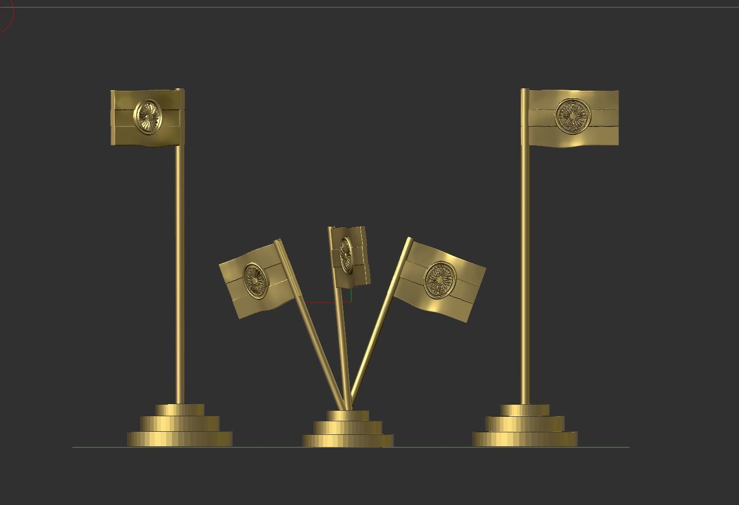 India Flag 3D print model_18